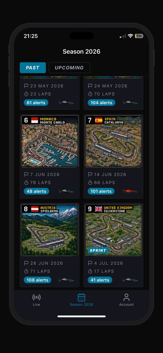New Grid Copilot app UI, track guide screen